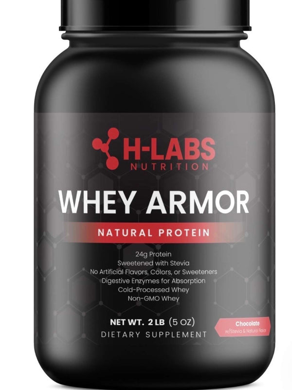 H-Labs Nutrition 2lb Whey Armor Natural Protein Chocolate w/Stevia & Natural Flavor Non-GMO